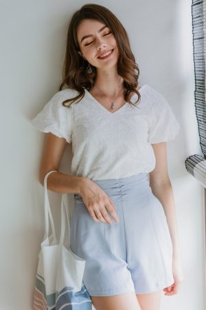 ACW Eyelet Puff Sleeve Top
