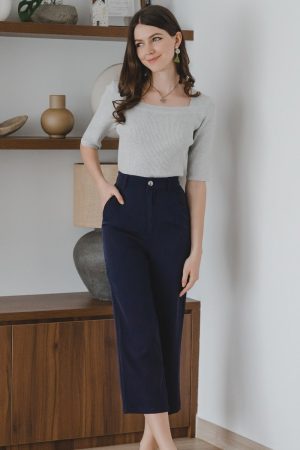 ACW Tapered Fitted Pocket Trousers in Navy